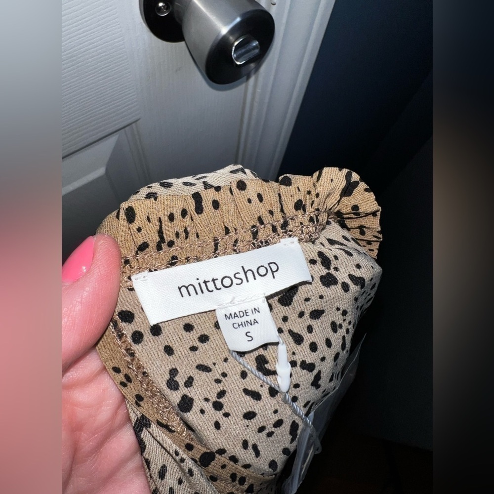 NWT Mittoshop Women’s Small Brown Animal Print Sleeveless Tiered Midi Dress S - Picture 9 of 16